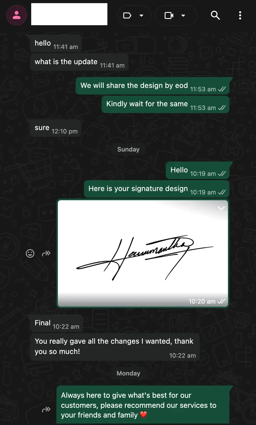 Customer review 6